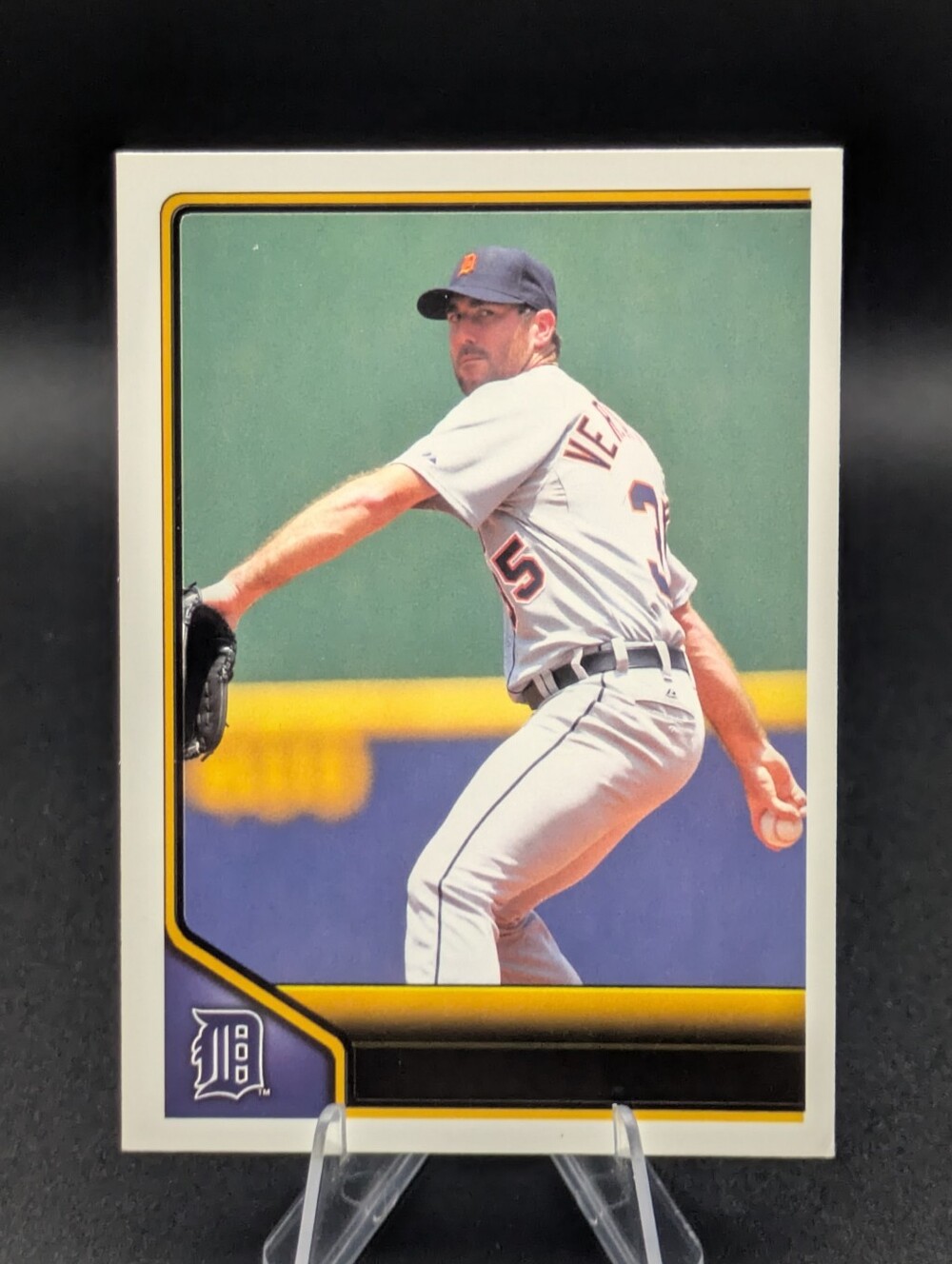 2011 Topps Lineage RARE NNOF No Foil Error Justin Verlander #187 Detroit Tigers